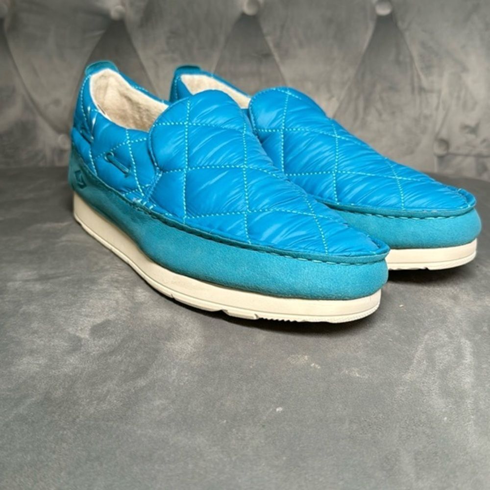Sperry Moc-Sider Slip-On Sneaker Blue Quilted 10.5 NWOT‎